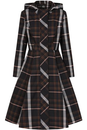 Rowan Check Swing Coat in Extended Sizing